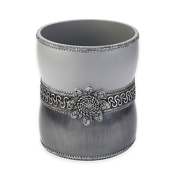 slide 1 of 1, Avanti Braided Medallion Wastebasket - Granite, 1 ct