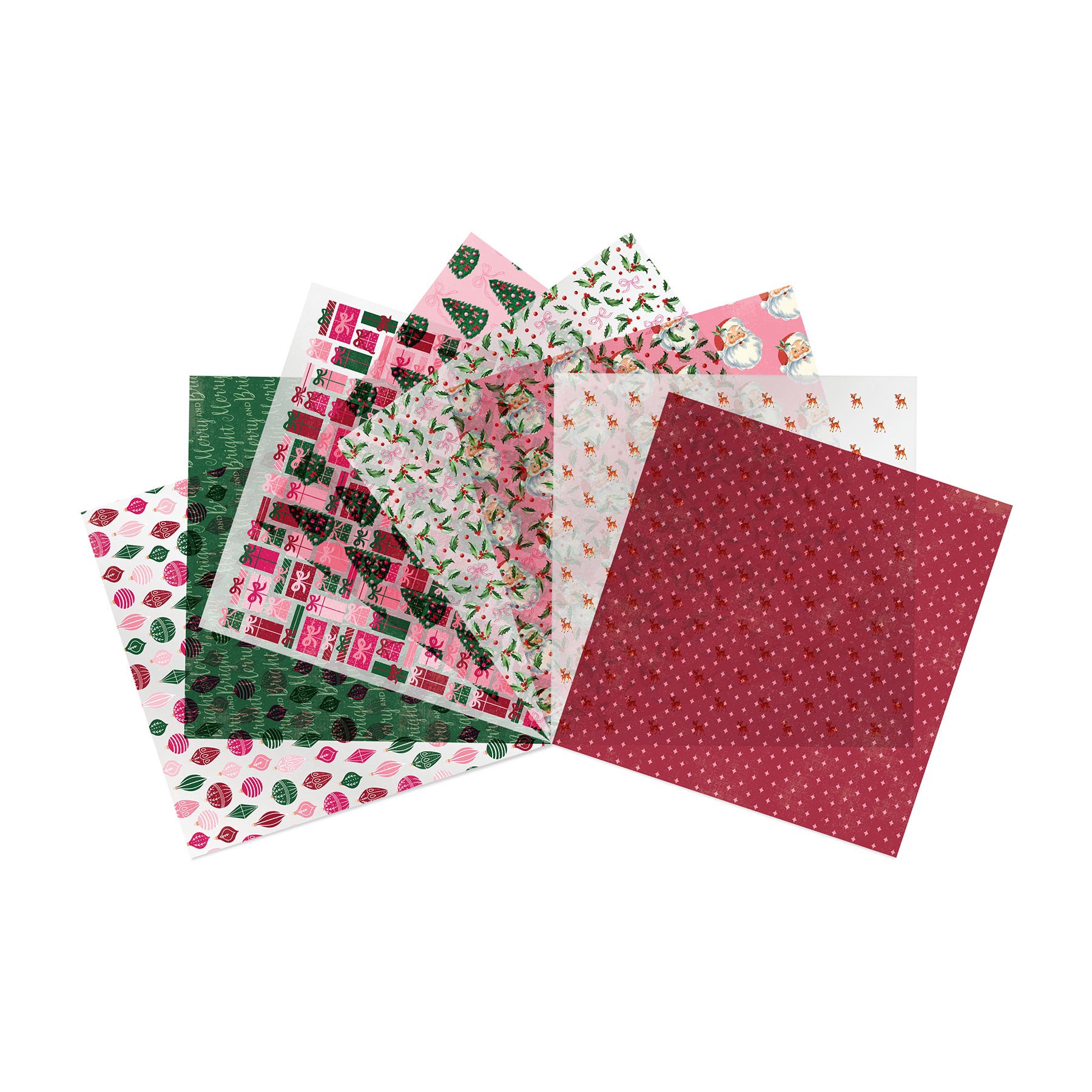 slide 2 of 3, 6" X 6" Holly Jolly Vellum Paper Pad, 16 Sheets By Recollections, 6 in x 6 in