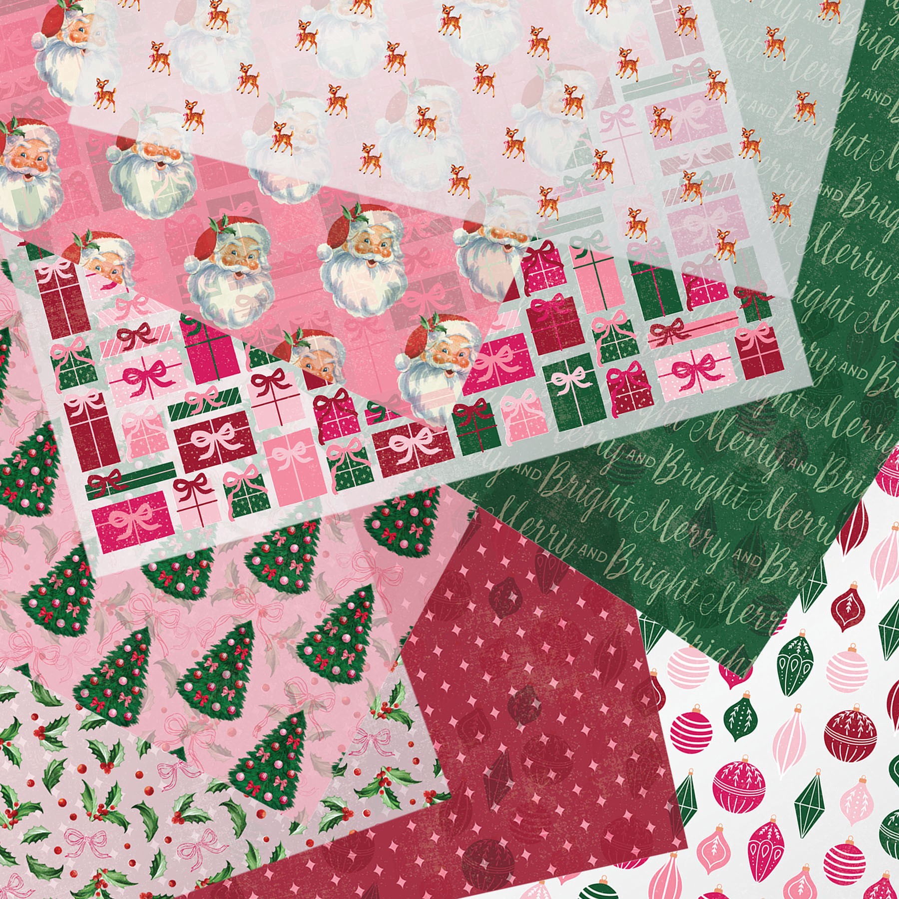 slide 3 of 3, 6" X 6" Holly Jolly Vellum Paper Pad, 16 Sheets By Recollections, 6 in x 6 in