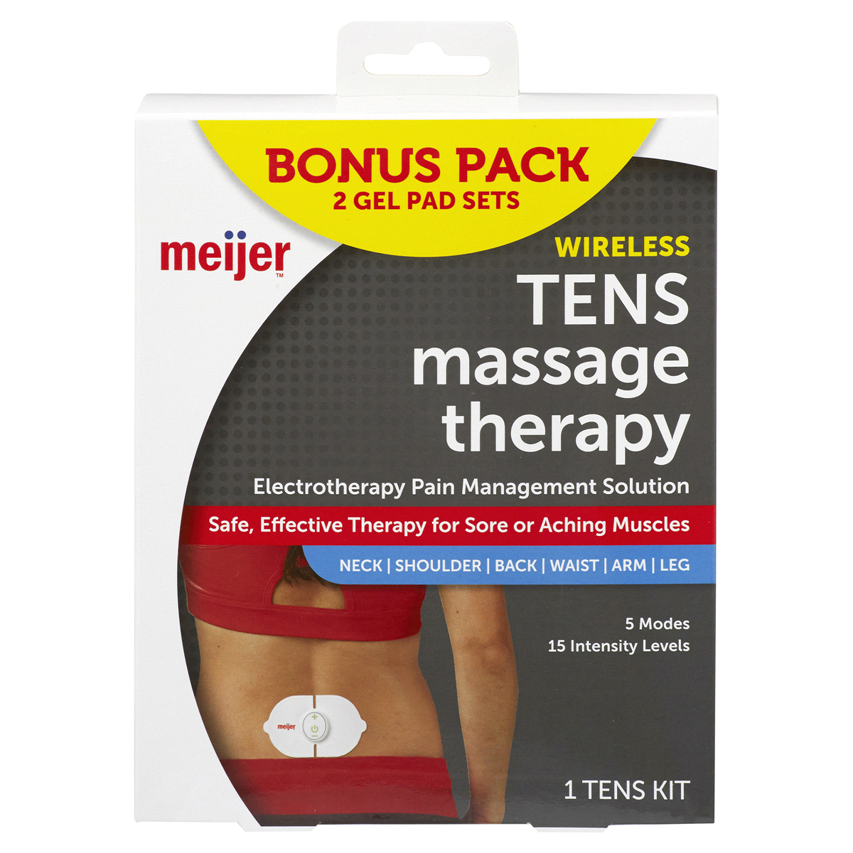 slide 1 of 5, Meijer Wireless Tens Massage Therapy, 1 ct