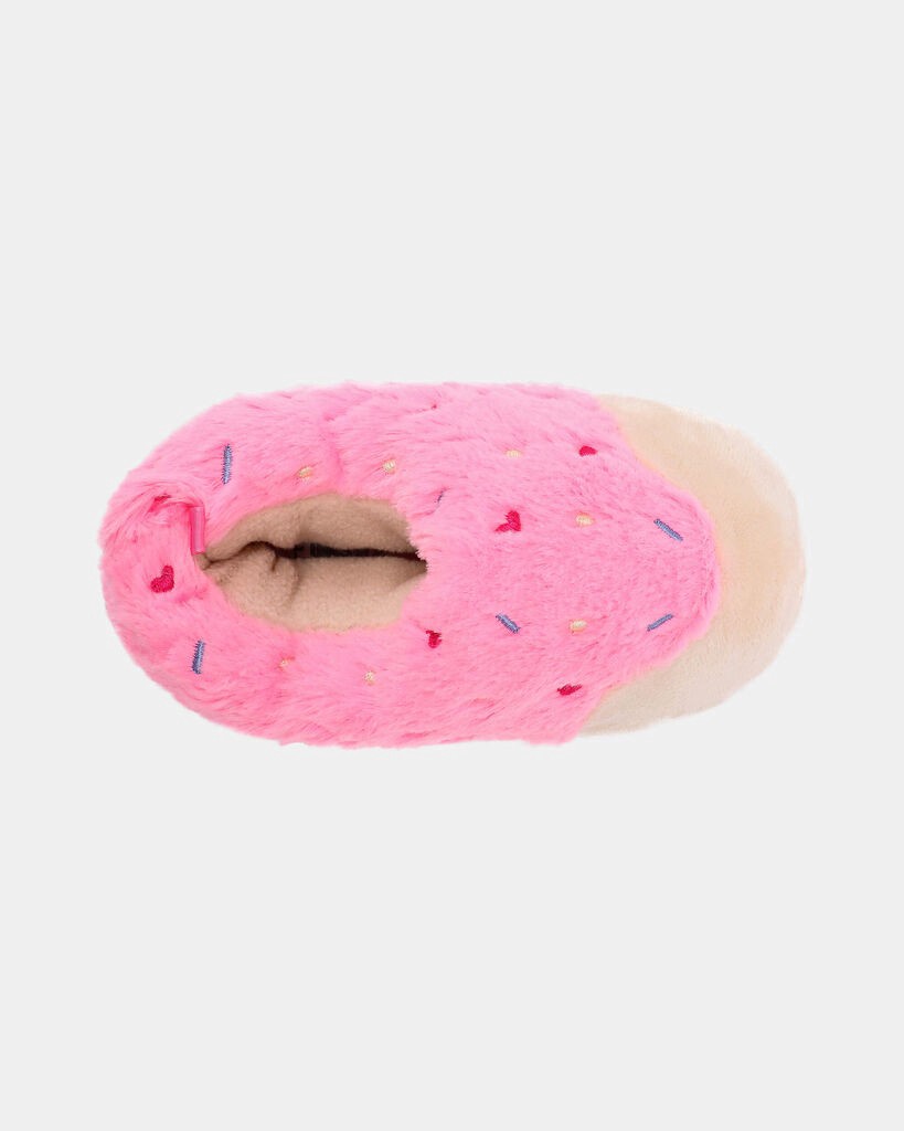 slide 5 of 6, Carter's Girls Donut Slippers - Pink/Beige Pink/Beige XXL, 1 ct