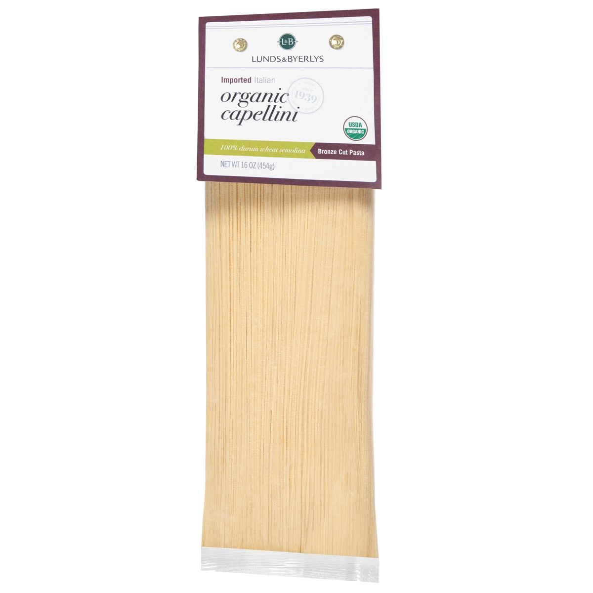 slide 2 of 4, Lunds & Byerlys Organic Imported Italian Capellini Bronze Cut Pasta 16 oz, 16 oz