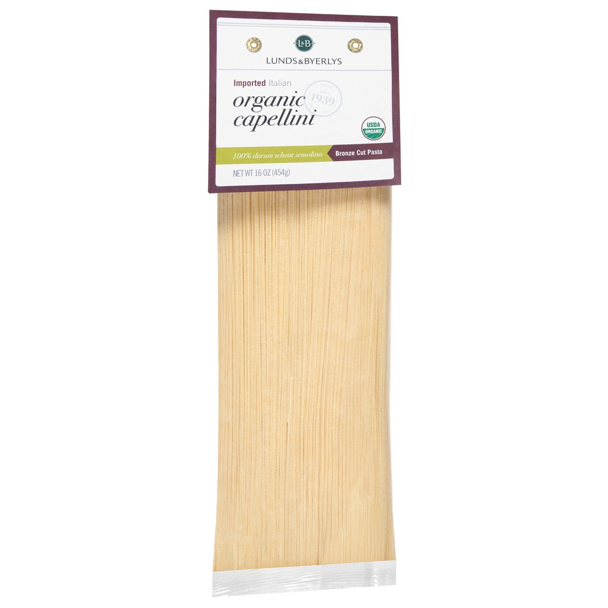 slide 4 of 4, Lunds & Byerlys Organic Imported Italian Capellini Bronze Cut Pasta 16 oz, 16 oz