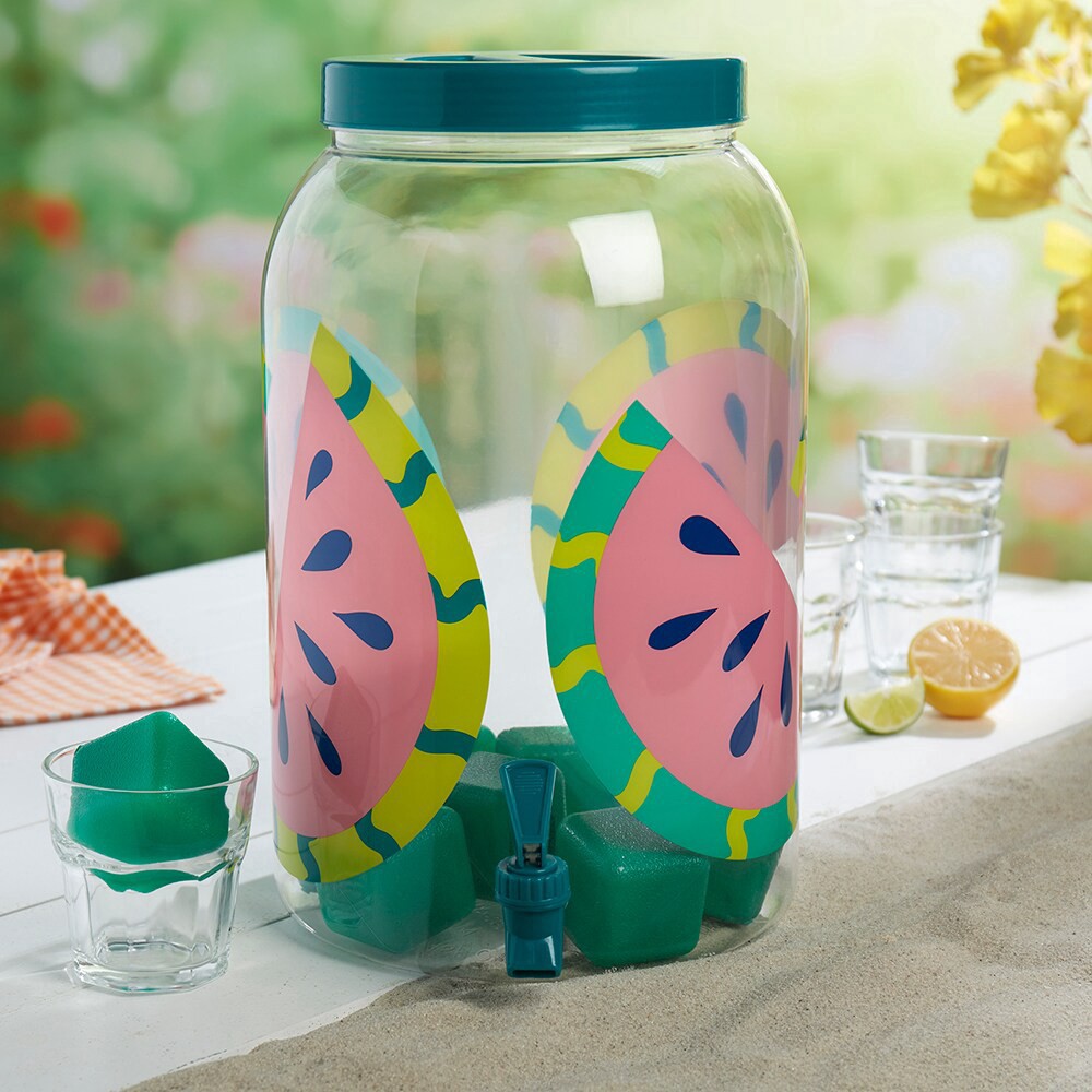 slide 4 of 4, Everyday Living Drink Dispenser with Ice Cubes – Watermelon, 1 ct