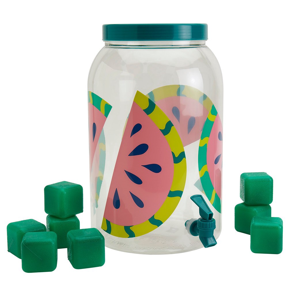 slide 2 of 4, Everyday Living Drink Dispenser with Ice Cubes – Watermelon, 1 ct