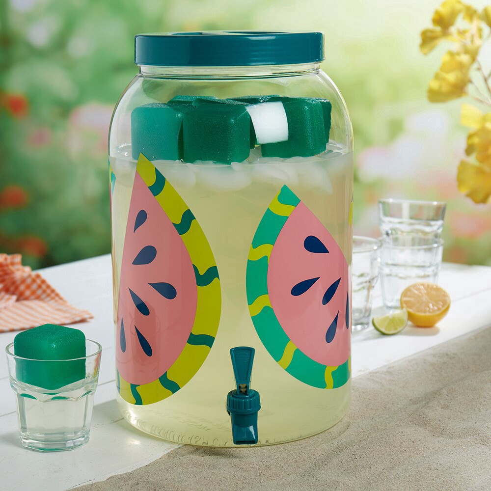slide 3 of 4, Everyday Living Drink Dispenser with Ice Cubes – Watermelon, 1 ct