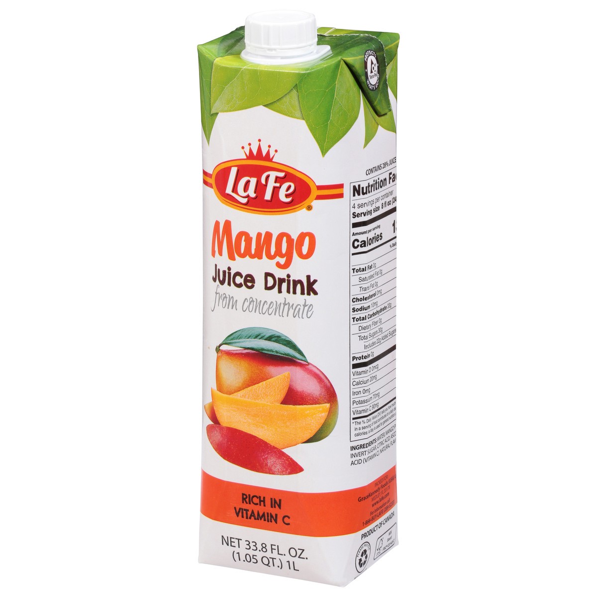 slide 4 of 11, La Fe Mango Juice Drink from Concentrate - 33.8 fl oz, 33.8 fl oz