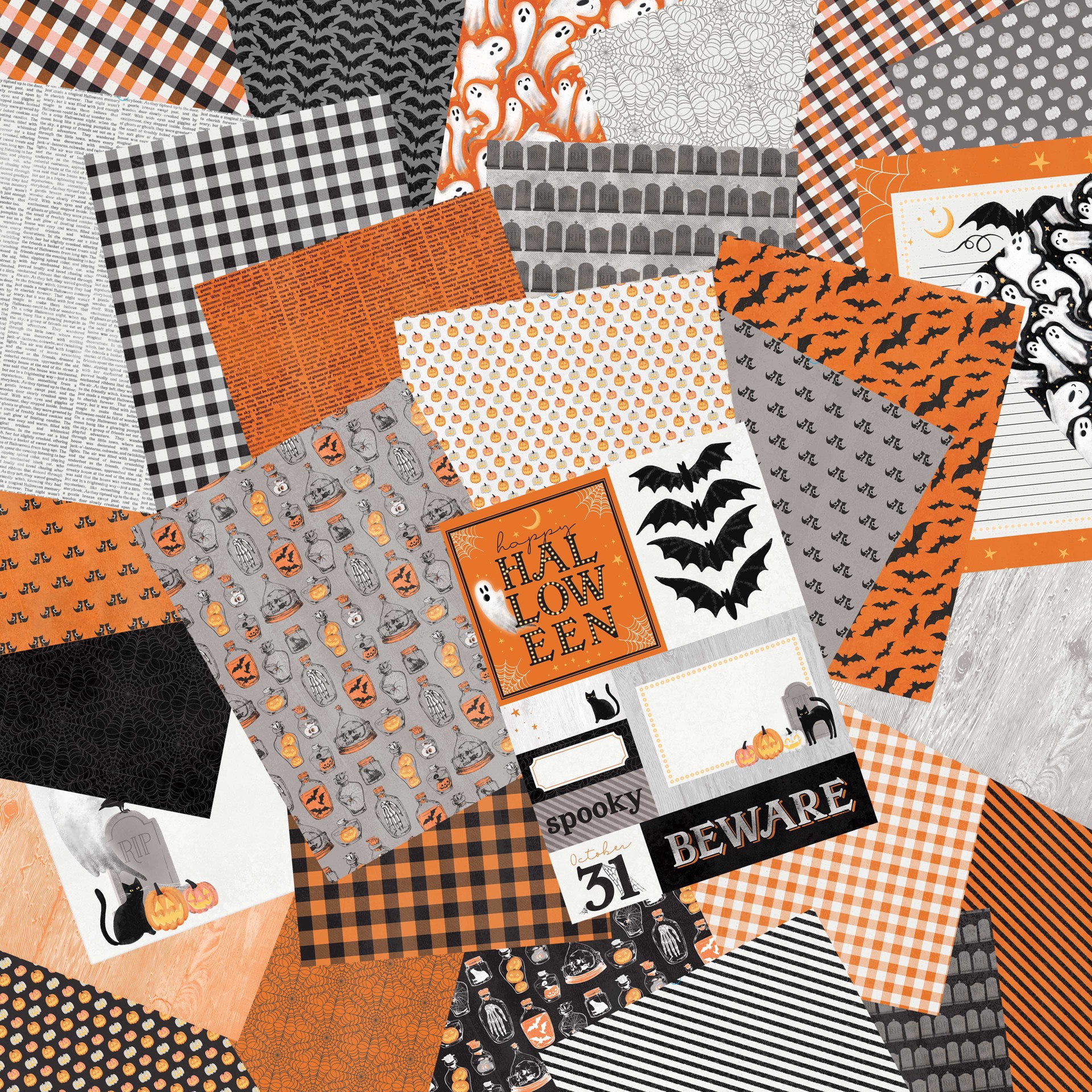 slide 2 of 3, 8.5" X 11" Vintage Halloween Paper Pad, 90 Sheets By Recollections, 8.5 in x 11 in