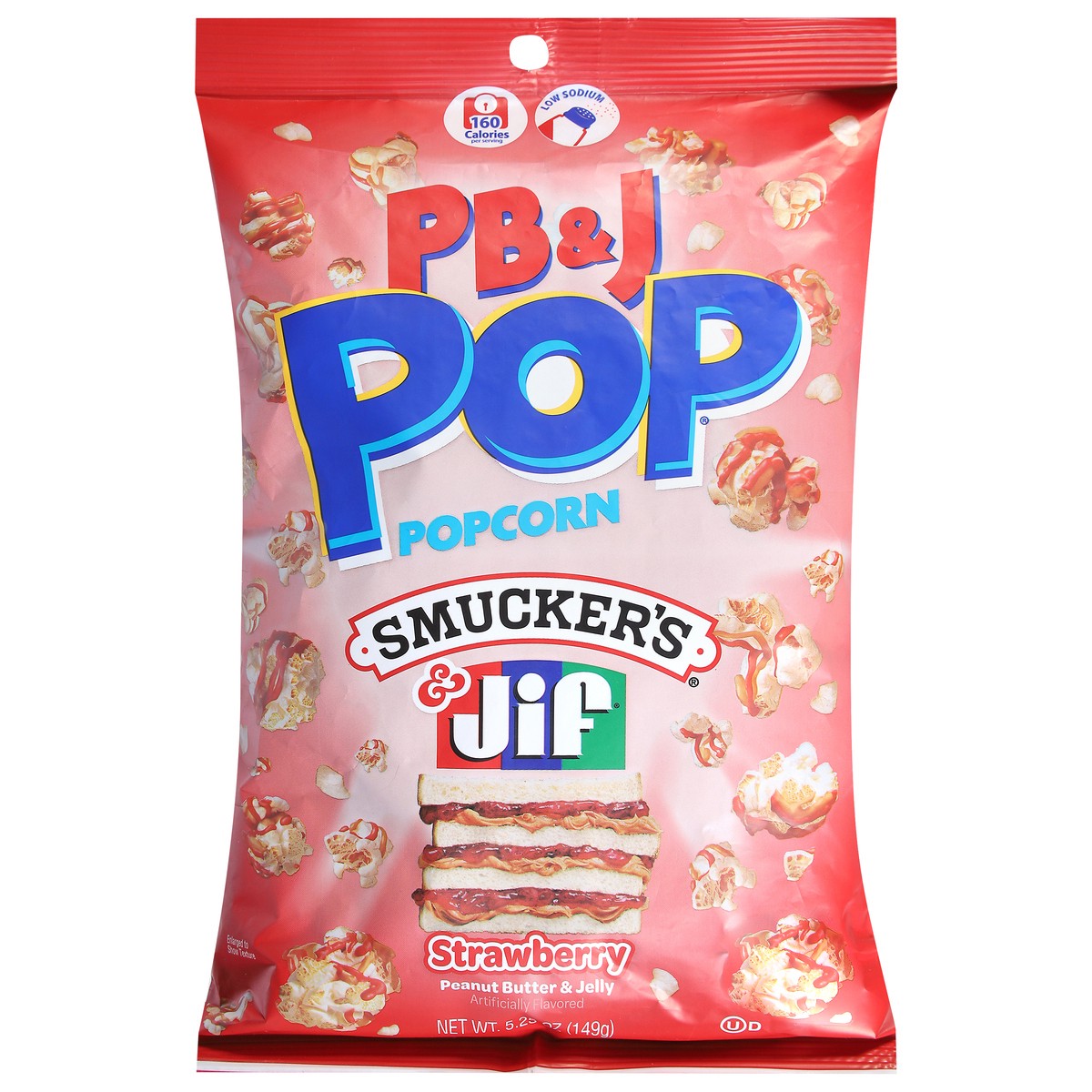 slide 2 of 4, PB&J Pop Strawberry Peanut Butter & Jelly Popcorn 5.25 oz, 5.25 oz