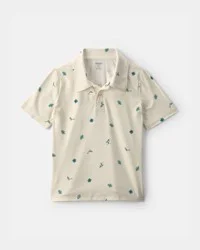 Oshkosh Boys Surf Active Polo Shirt - Ivory - Size 5