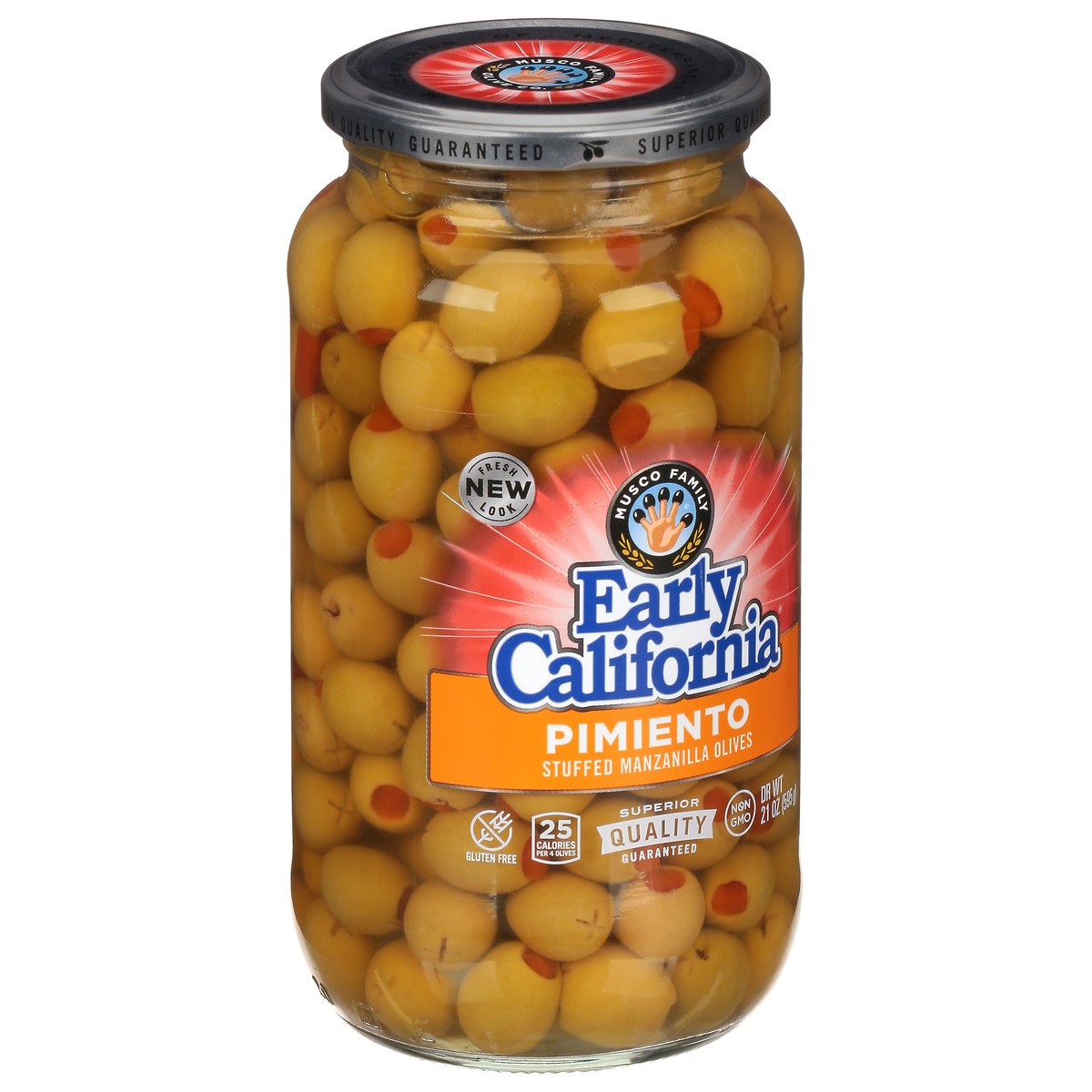 slide 4 of 12, Early California Stuffed Manzanilla Olives, 21 oz