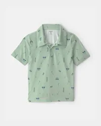 Oshkosh Boys Golf Active Polo Shirt - Green - Size 10