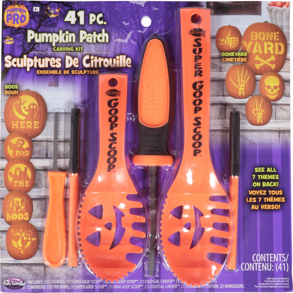 slide 10 of 13, Pumpkin Pro Pumpkin Patch Carving Kit 41 Pieces 1 ea, 1 ct