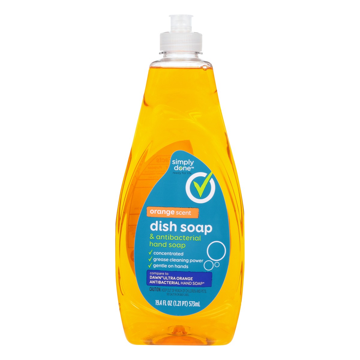 slide 1 of 9, Simply Done Orange Dish Detergent, 19.4 oz