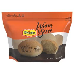 Rhodes Bake-N-Serv Soft White Rolls 12 ea