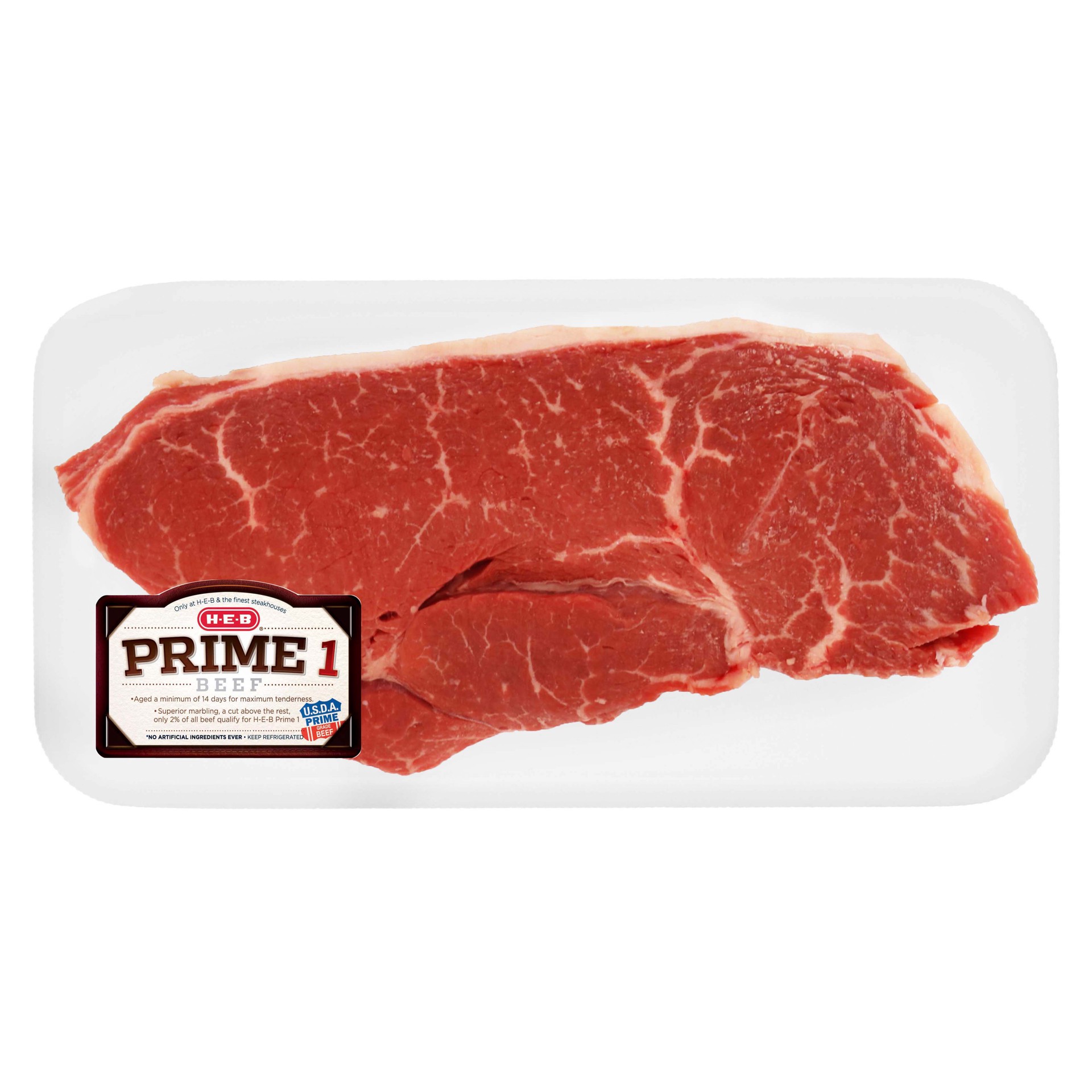slide 1 of 1, H-E-B Prime 1 Beef Boneless Center Cut Top Sirloin Steak, Thick Cut, per lb
