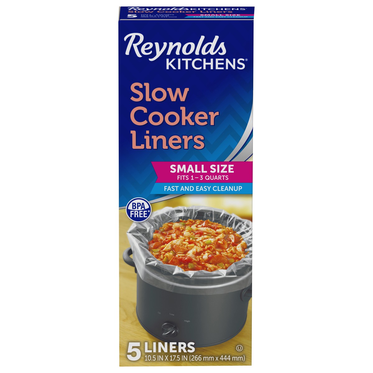 slide 1 of 6, Reynolds Kitchens Slow Cooker Liners Small Size 5 ea, 5 ct