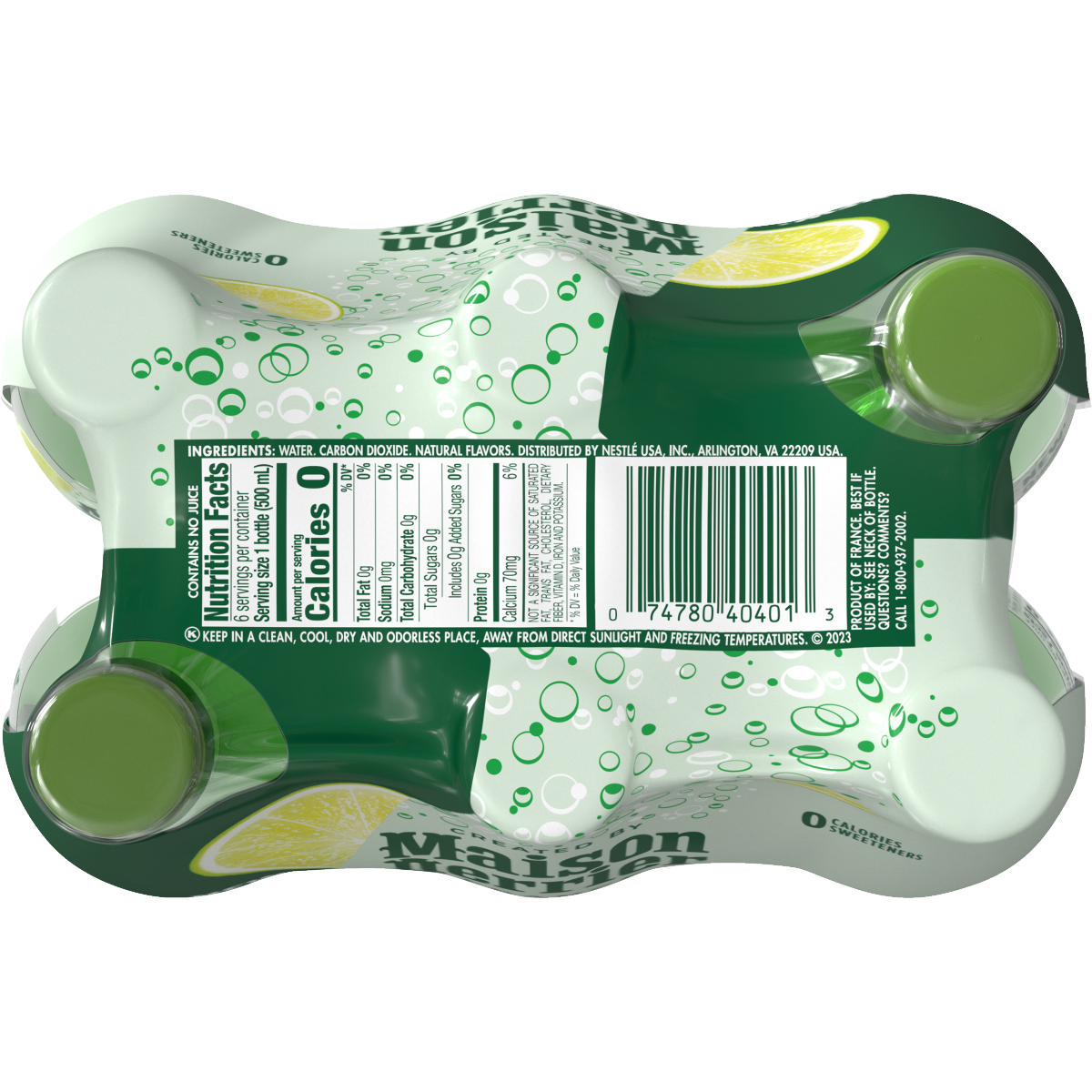 slide 2 of 3, Maison Perrier Forever Lime Flavored Sparkling Water, 16.9 FL OZ Plastic Water Bottles, 6 Count, 6 ct; 16.9 fl oz