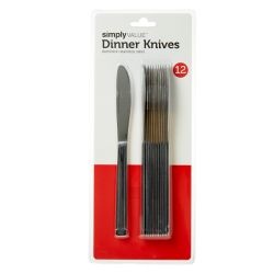 slide 1 of 1, Simply Value Dinner Knife, 12 ct