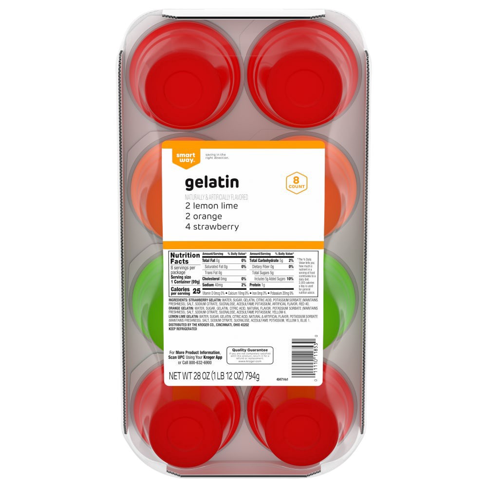 slide 3 of 6, Smart Way Assorted Gelatin Cups, 28 oz