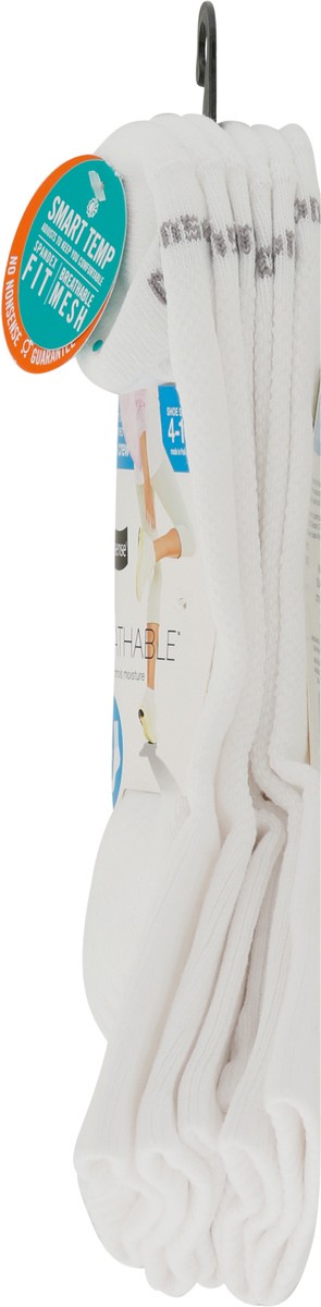 slide 8 of 10, No Nonsense Soft & Breathable Womens Shoe Sizes 4-10 Cushioned White Mini Crew Socks 3 pr, 3 ct; Size 4-10