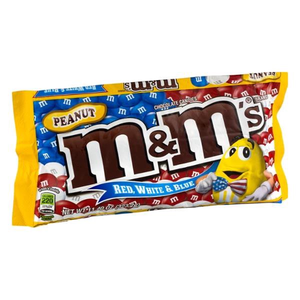 slide 1 of 1, M&M's Peanut Red, White & Blue, 11.4 oz