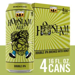 Bell's Hopslam Double IPA Beer, 4 Pack, 16 fl oz Cans