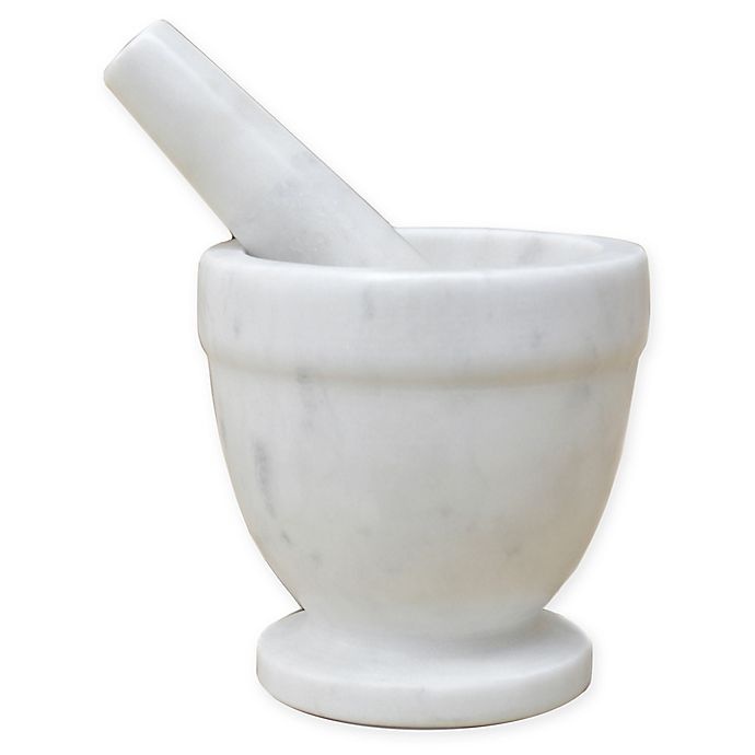 slide 1 of 1, Artisanal Kitchen Supply Marble Mortar and Pestle - White, 1 ct