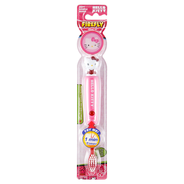 slide 1 of 1, Dr. Fresh Hello Kitty Light Up Timer Soft Toothbrush, 1 ct