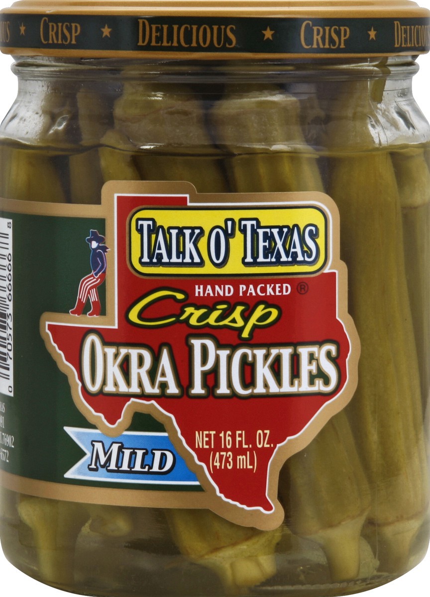 slide 2 of 3, Talk O' Texas Okra Pickles 16 oz, 16 oz