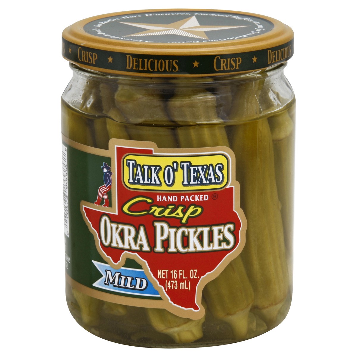 slide 3 of 3, Talk O' Texas Okra Pickles 16 oz, 16 oz