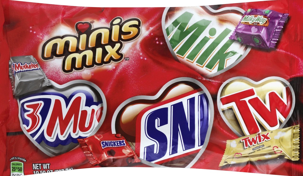 slide 4 of 6, Mixed MARS Chocolate Valentine's Minis Size Candy Variety Mix 10.5-Ounce Bag, 10.5 oz