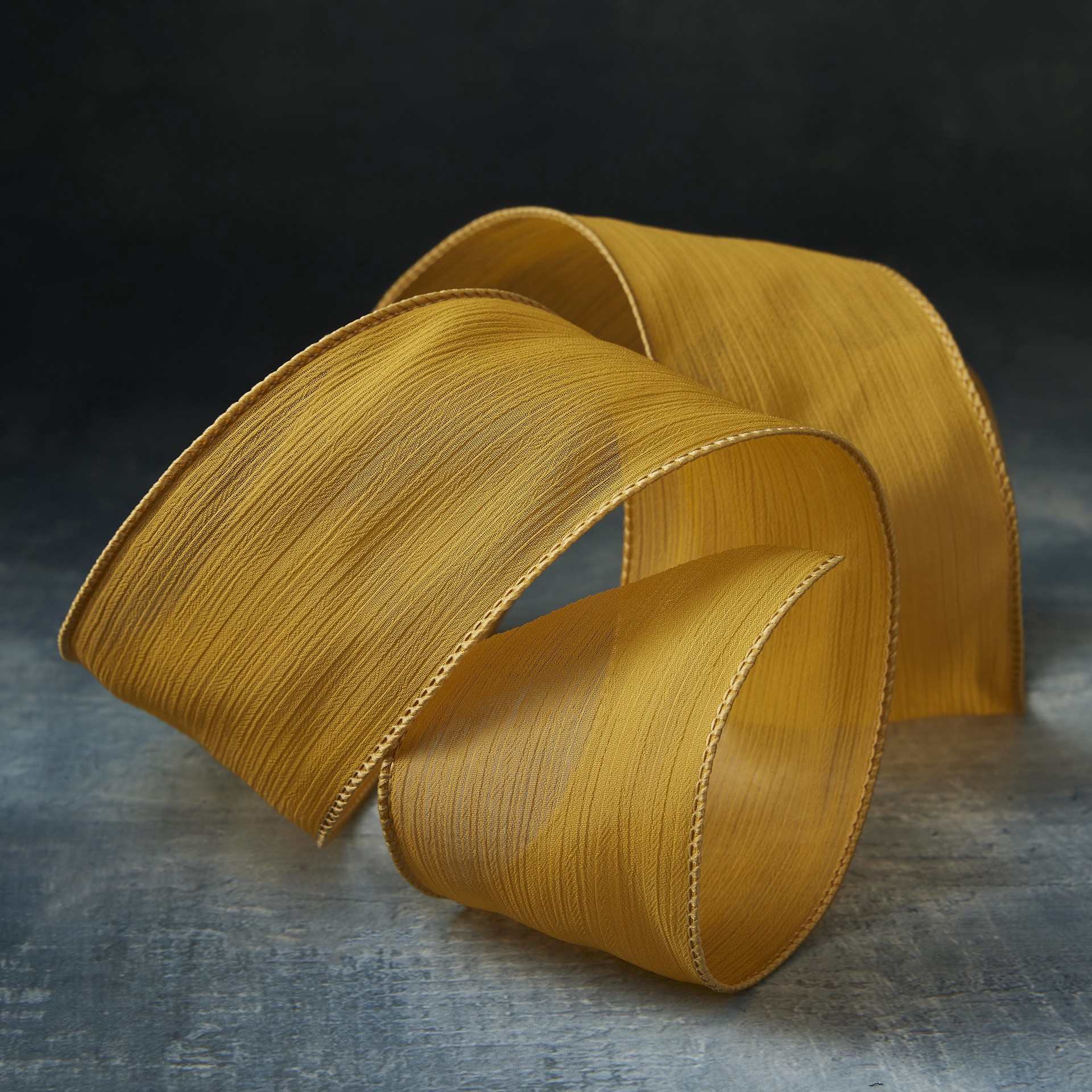 slide 2 of 2, 2.5" X 10yd. Taupe Sheer Crinkle Chiffon Wired Ribbon By Celebrate It Classic, 2.5 in x 10 yd