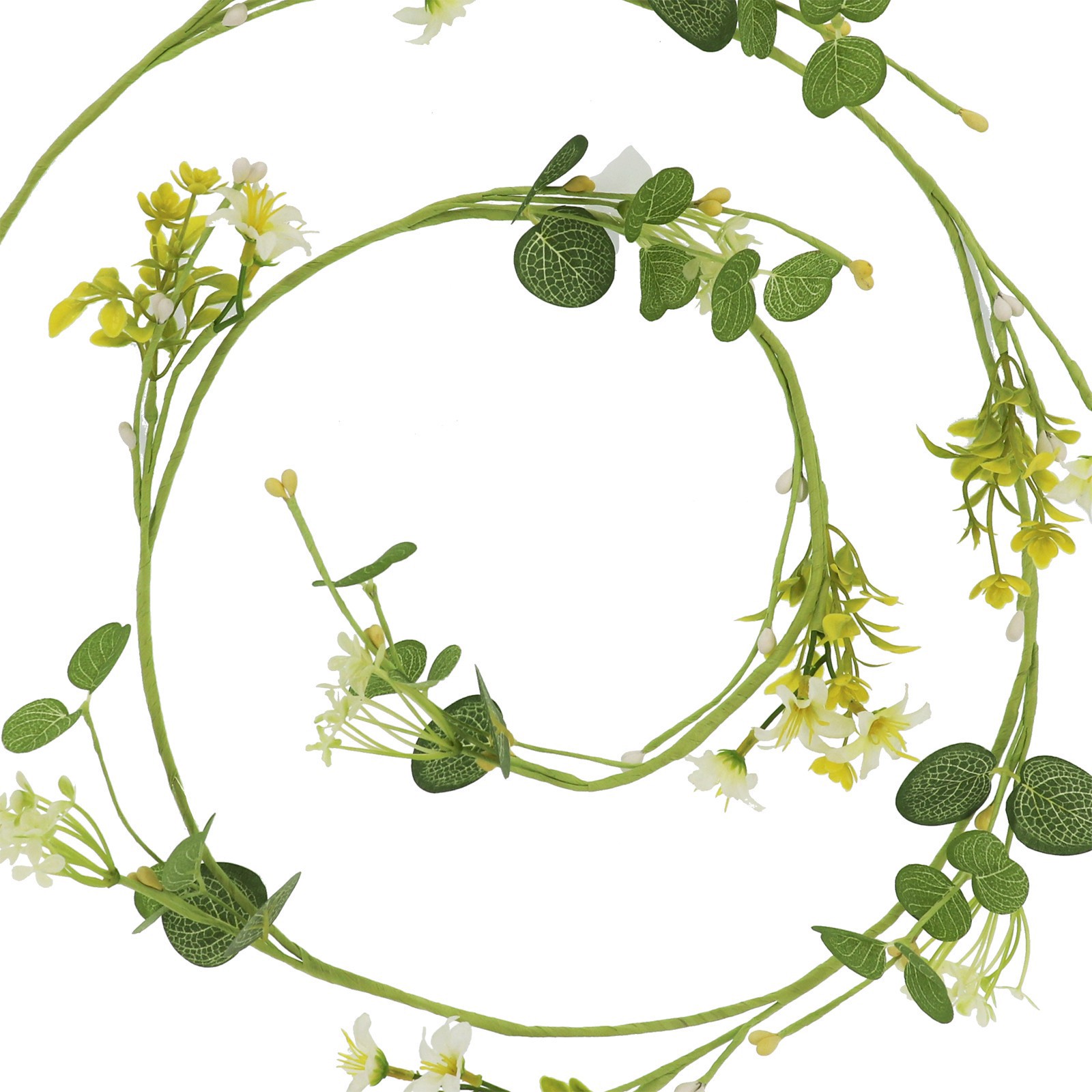 slide 2 of 2, 5ft. White Wildflower Coiled Garland By Ashland, 5 ft