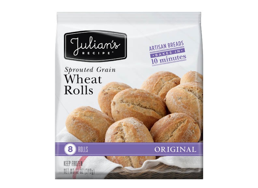 slide 1 of 1, Julian's Recipe Recipe Sprouted Whole Grain Rolls, 12 oz