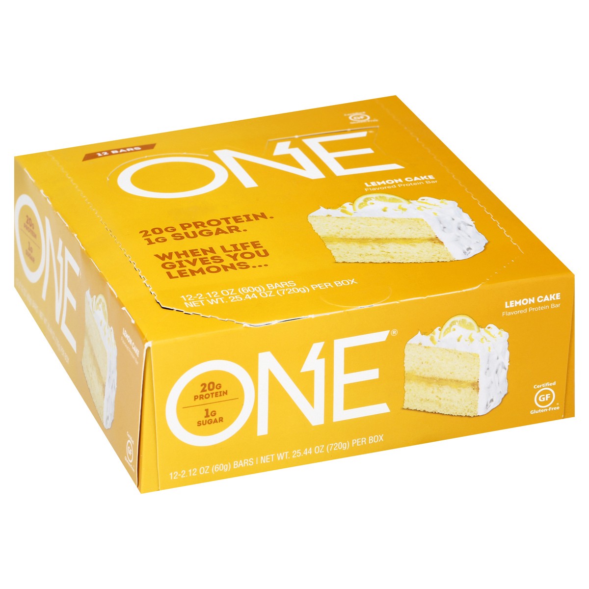 slide 2 of 9, ONE Flavored Lemon Cake Protein Bar 12 ea, 12 ct