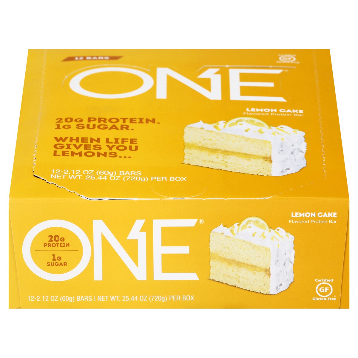 slide 1 of 9, ONE Flavored Lemon Cake Protein Bar 12 ea, 12 ct