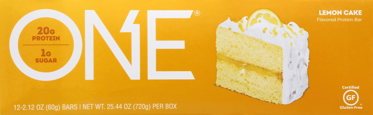 slide 8 of 9, ONE Flavored Lemon Cake Protein Bar 12 ea, 12 ct