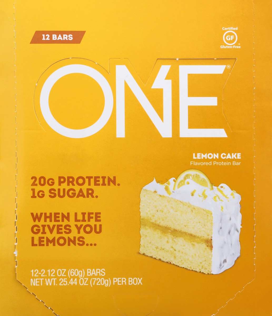slide 9 of 9, ONE Flavored Lemon Cake Protein Bar 12 ea, 12 ct