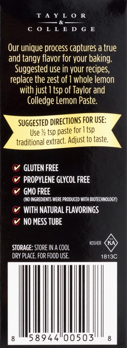 slide 8 of 12, Taylor & Colledge Gourmet Lemon Extract Paste 1.4 oz, 1.4 oz