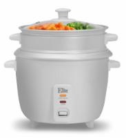 slide 1 of 1, Elite Gourmet 3-Cup Rice Cooker With Steam Tray - ERC003ST, 3 cups