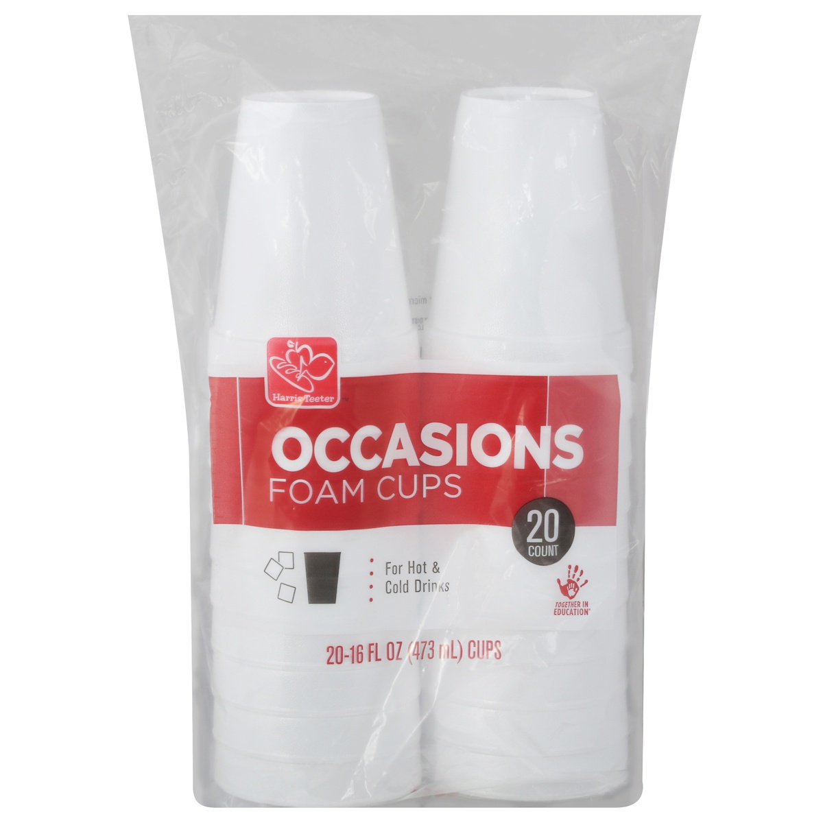 slide 1 of 1, Harris Teeter yourhome Foam Cups, 20 ct