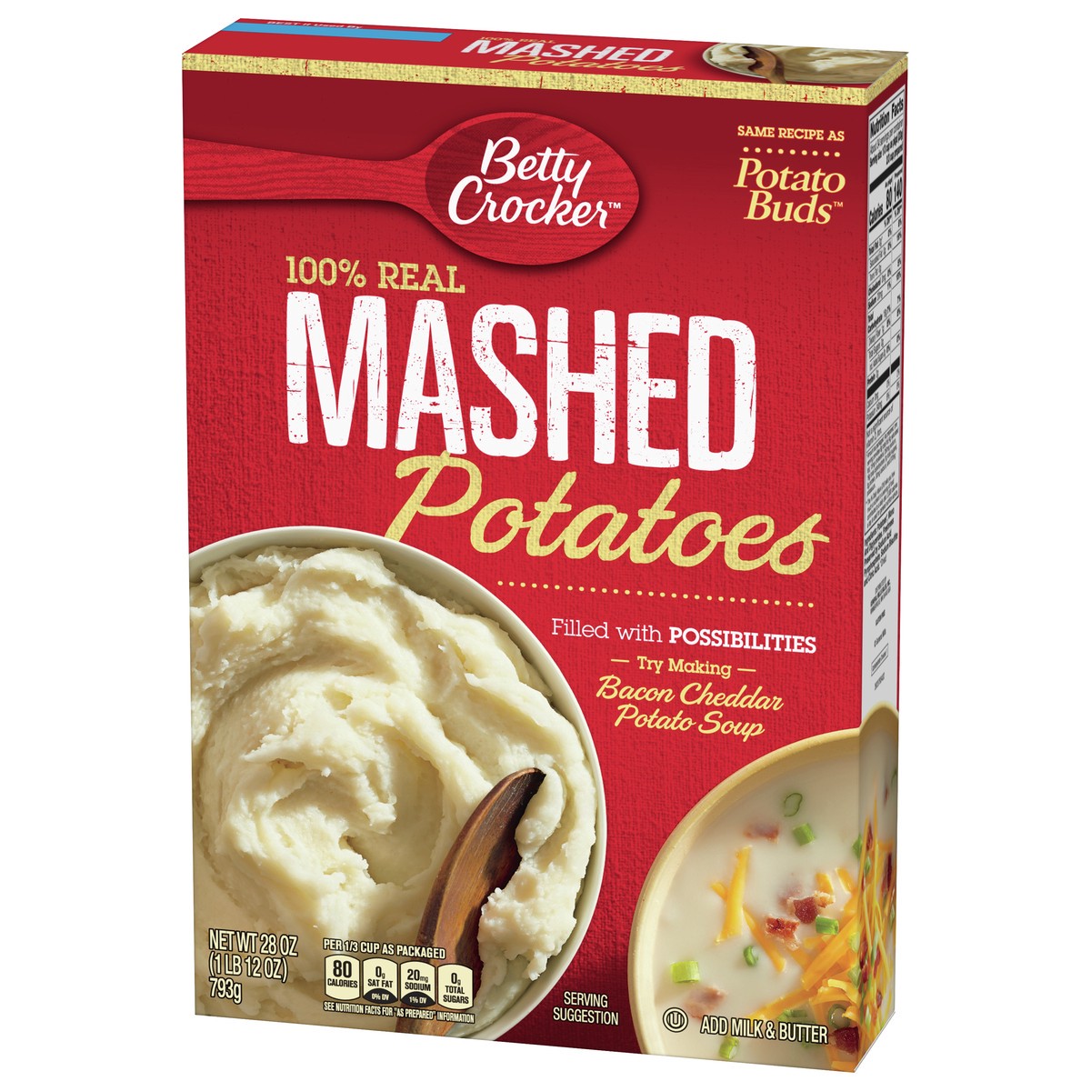 slide 9 of 9, Betty Crocker Gluten Free, 100% Real Potato Buds, 28 oz, 28 oz