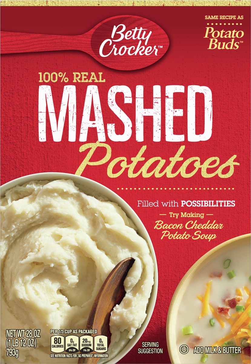 slide 2 of 9, Betty Crocker Gluten Free, 100% Real Potato Buds, 28 oz, 28 oz