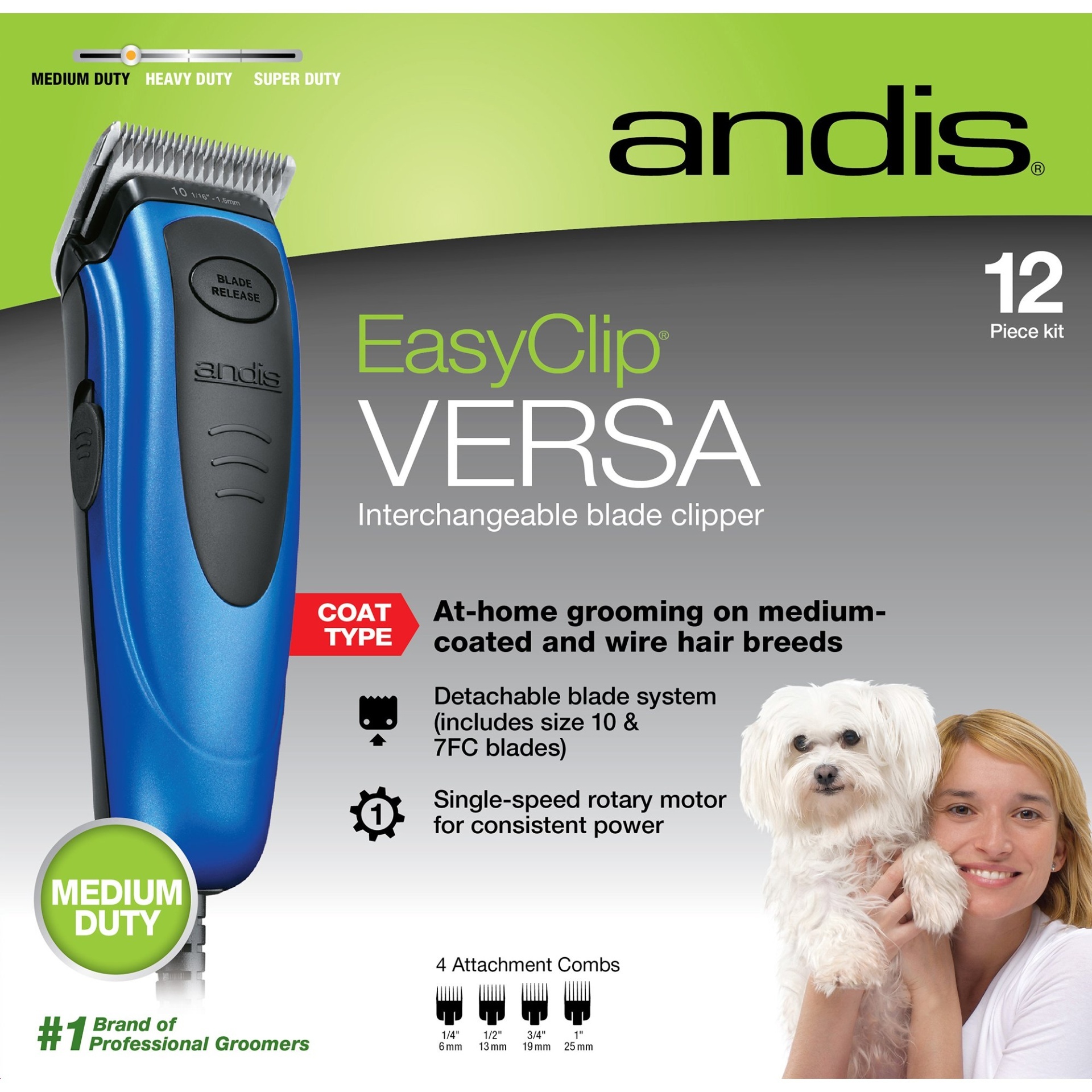 slide 1 of 1, Andis Easy Clip Blue Versa Clipper Kit for Dogs, 1 ct