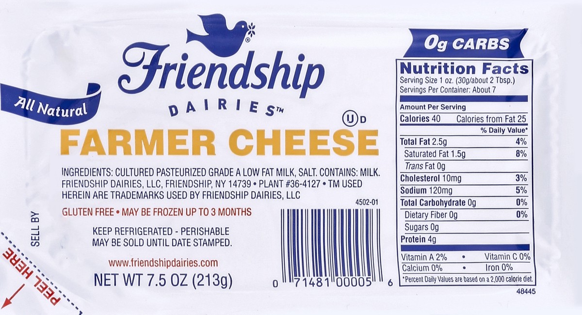 slide 3 of 5, Friendship Dairies Friendship Cheese 7.5 oz, 7.5 oz