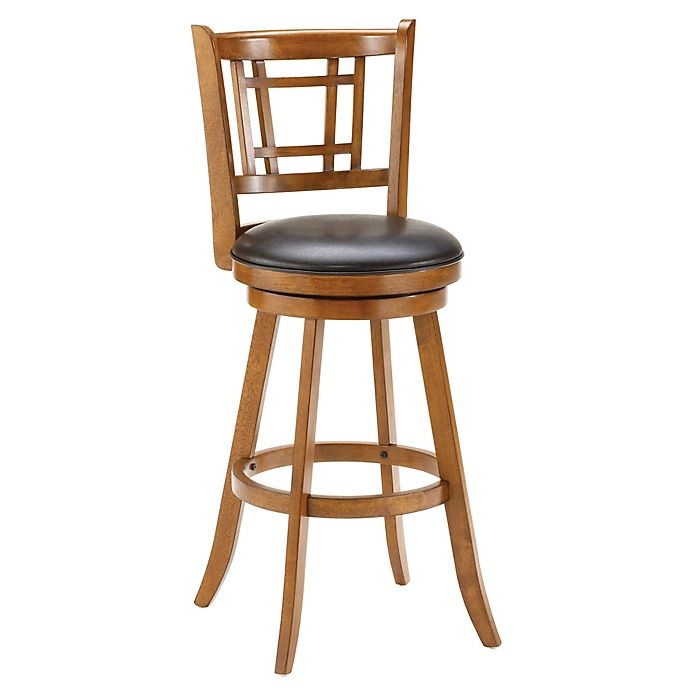 slide 1 of 1, Hillsdale Furniture Vinyl Swivel Fairfox 43.5 Bar Stool - Oak'', 1 ct