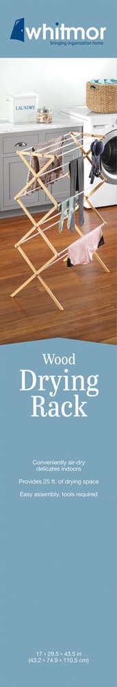 slide 1 of 1, WHITMOR Wooden Drying Rack, 1 ct