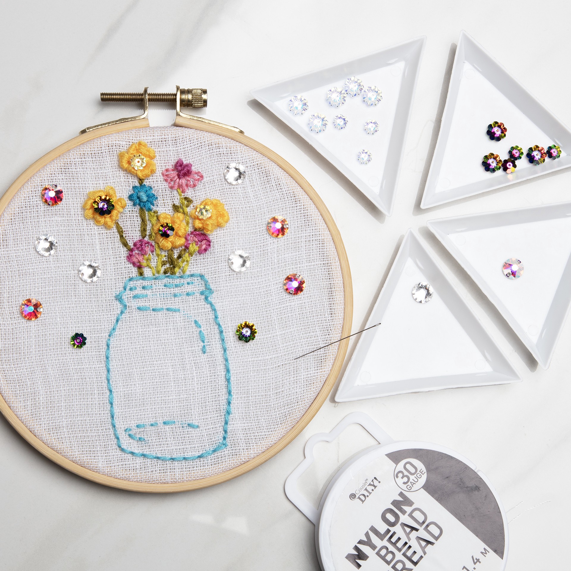 slide 3 of 5, 8mm Round Sew-On Austrian Crystals By Bead Landing, 5ct., 8mm