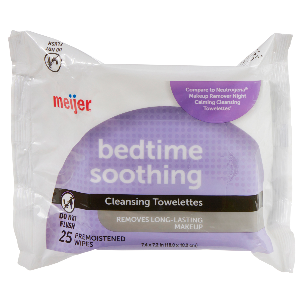 slide 1 of 29, Meijer Makeup Rmvr Wipe Night Calming 25 C, 25 ct